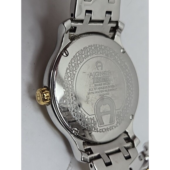 Aigner Como Swiss Made Two Tone Womens Watch Quartz New Battery Mother Of Pearl - Picture 11 of 11